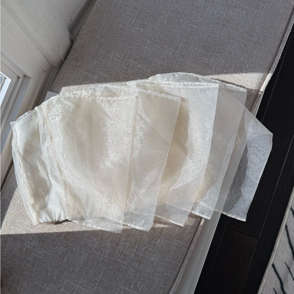 Zara Organza Ivory Tube Top/crop top Sizes M and L